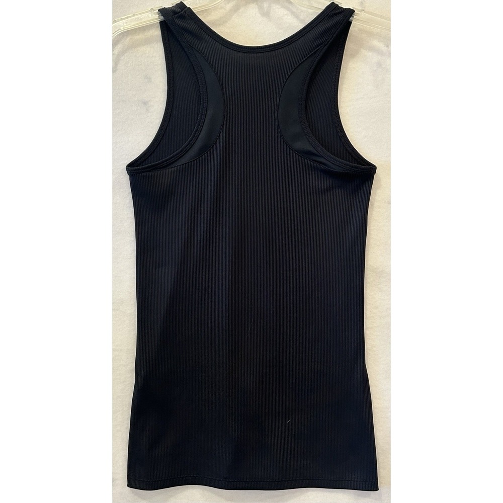 Under Armour HeatGear Fitted Black Ribbed Tank Top Women's Sz Medium Stretch - Picture 6 of 9